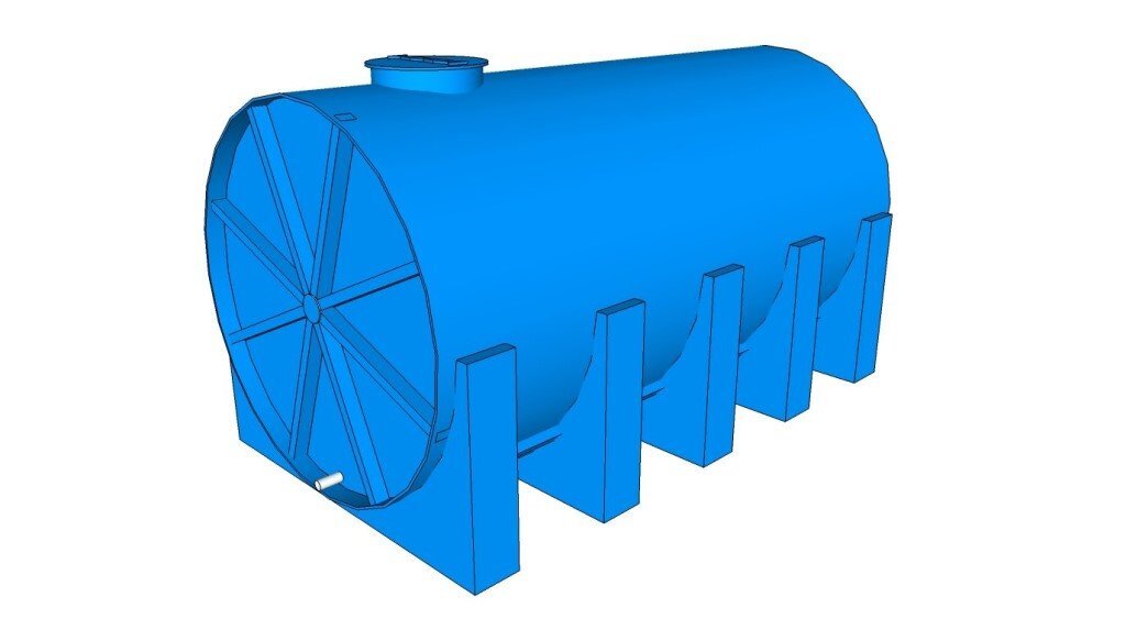 Наземные горизонтальные емкости для воды (пластиковые)